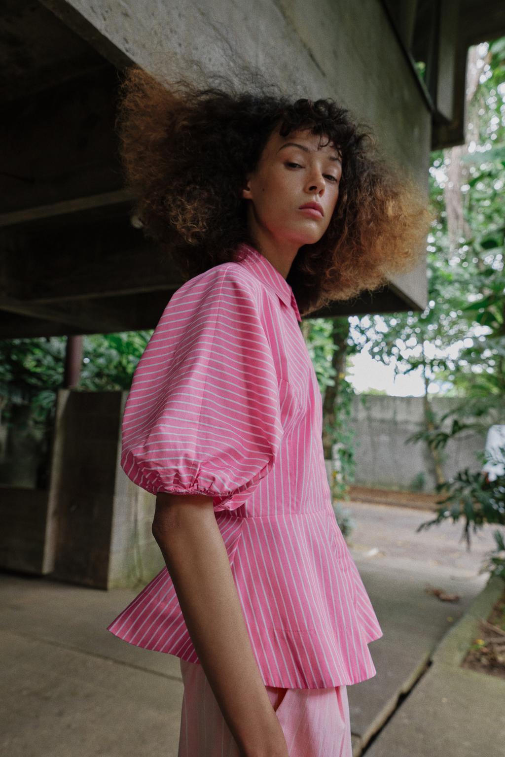 РУБАШКА ИЗ ПОПЛИНА В ПОЛОСКУ