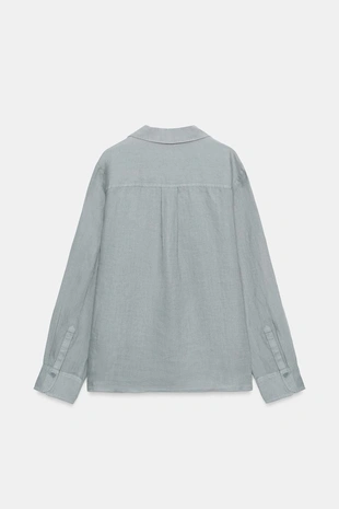 Льняная рубашка с карманом Zw Collection- Заказать в России