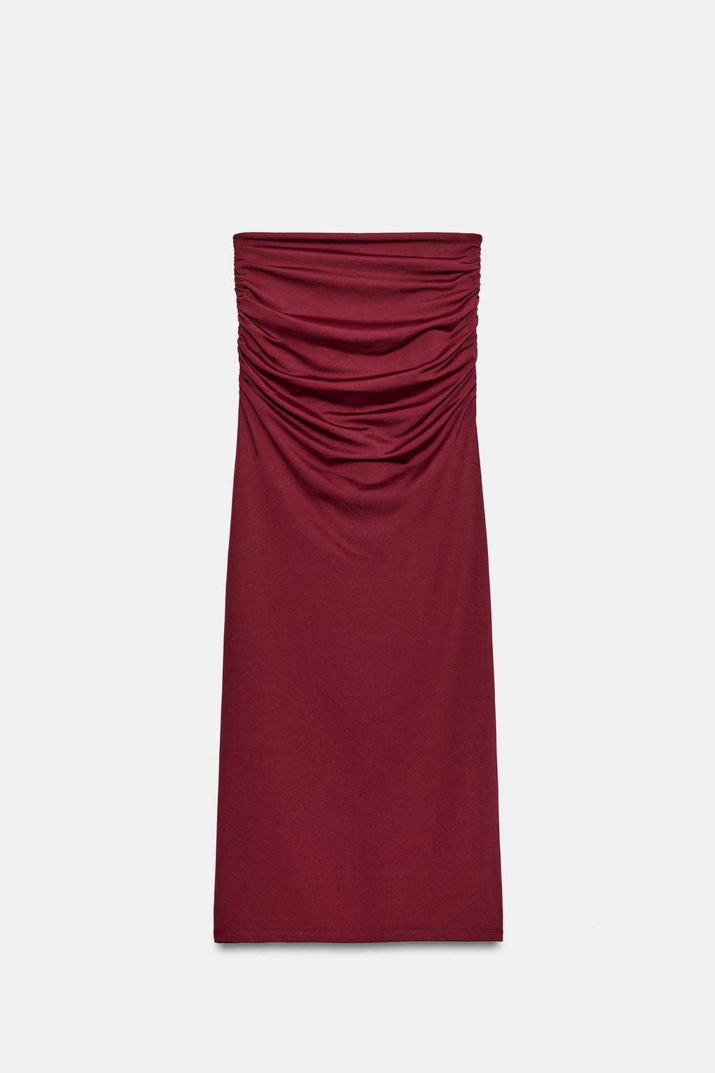 ЮБКА МИДИ ИЗ ПОЛИАМИДА С ОТДЕЛКОЙ