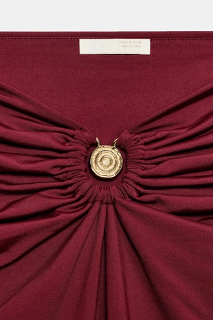 Юбка миди из полиамида с отделкой- Заказать в России