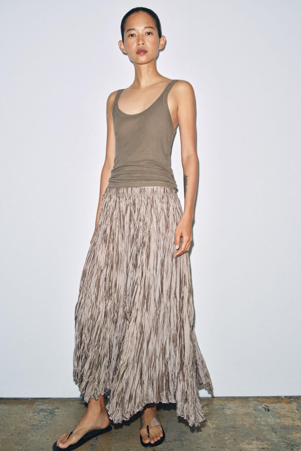 ДЛИННАЯ ПЛИССИРОВАННАЯ ЮБКА — ZW COLLECTION