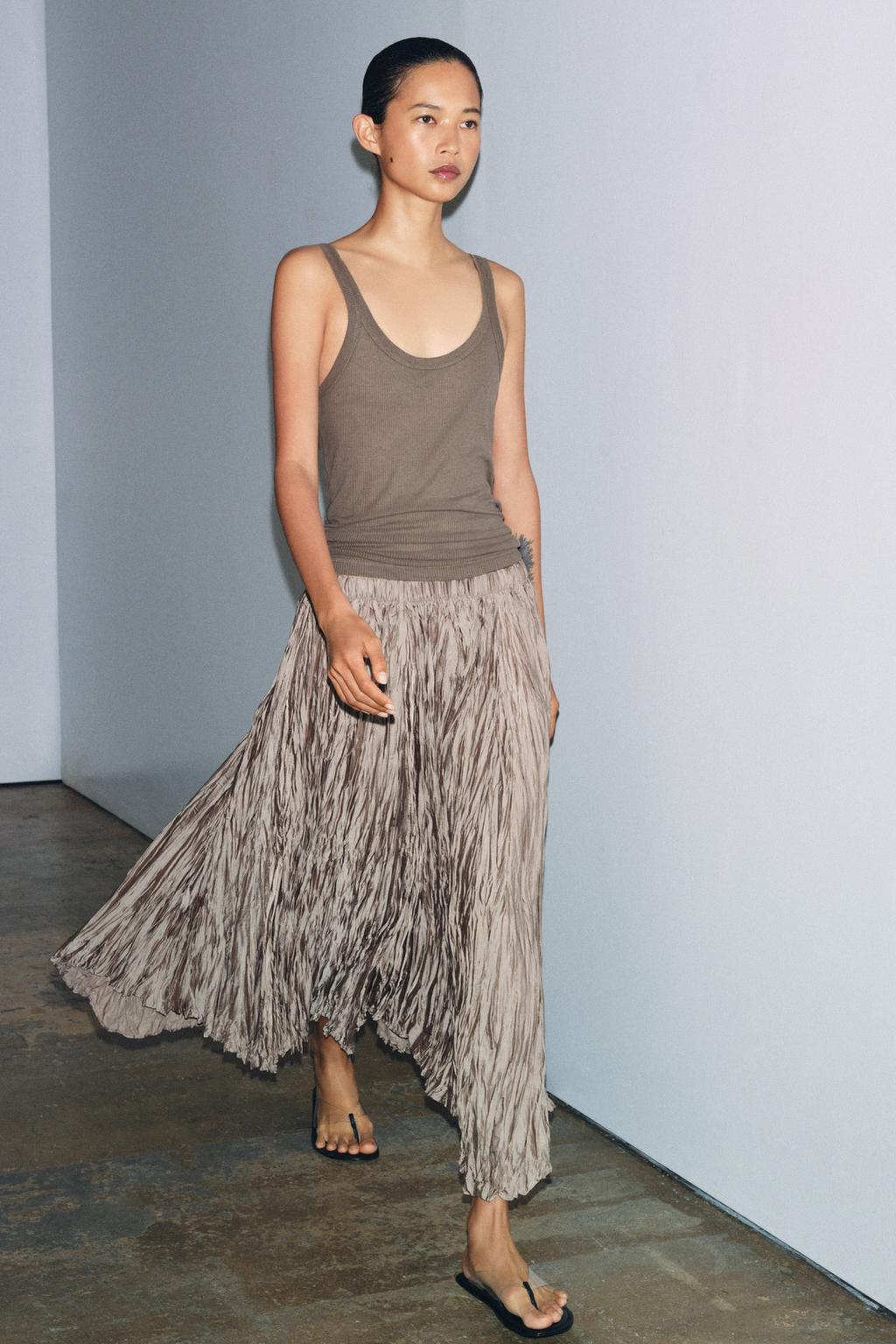 ДЛИННАЯ ПЛИССИРОВАННАЯ ЮБКА — ZW COLLECTION