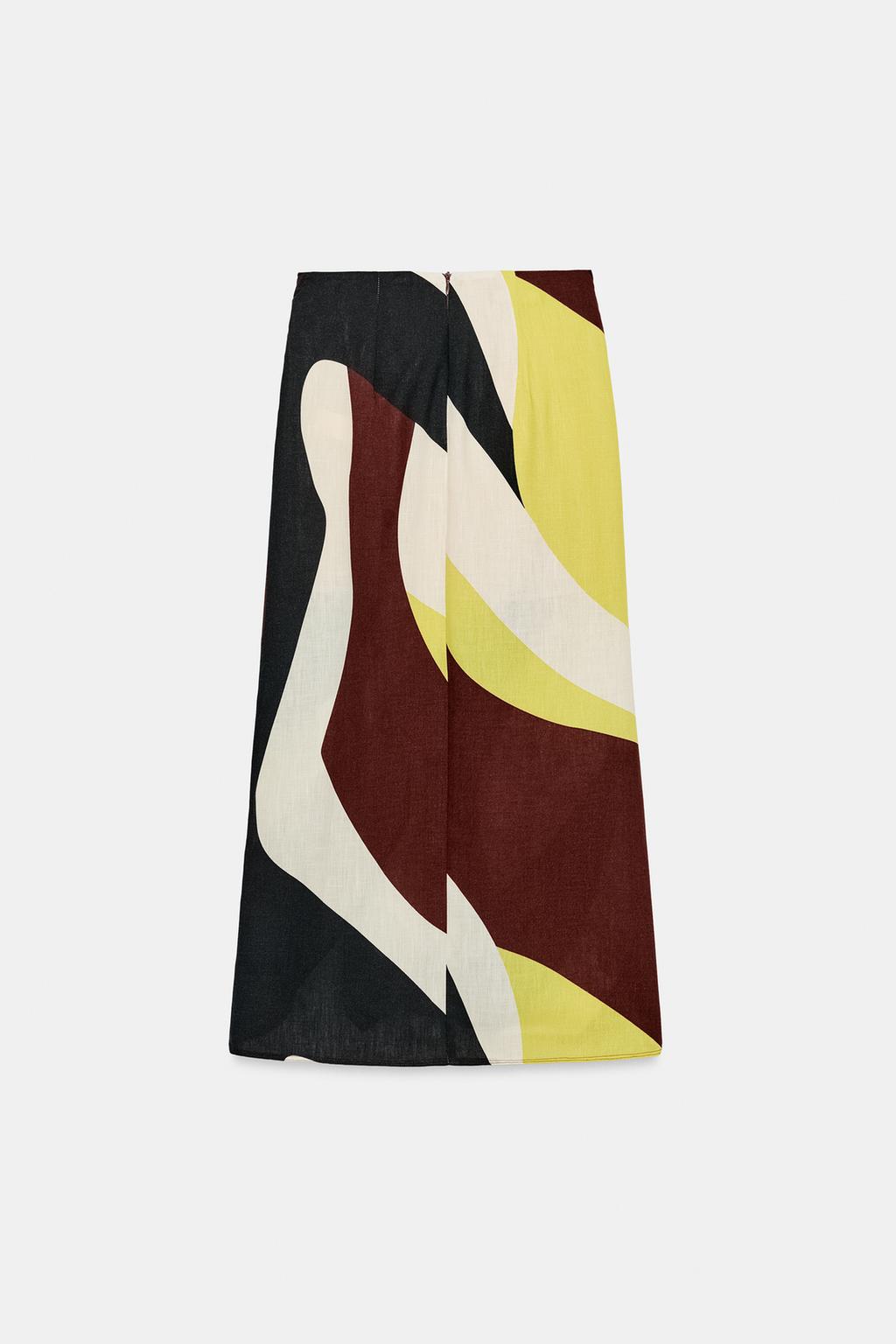 ЮБКА МИДИ С ЗАПАХОМ И ПРИНТОМ