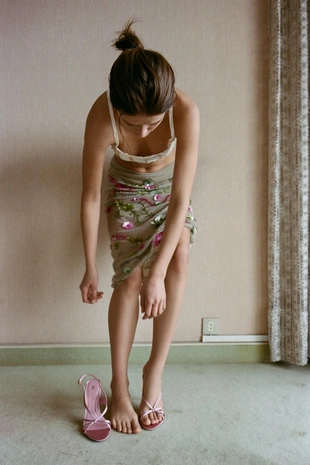 Юбка с блестящей нитью и бусинами- Заказать в России