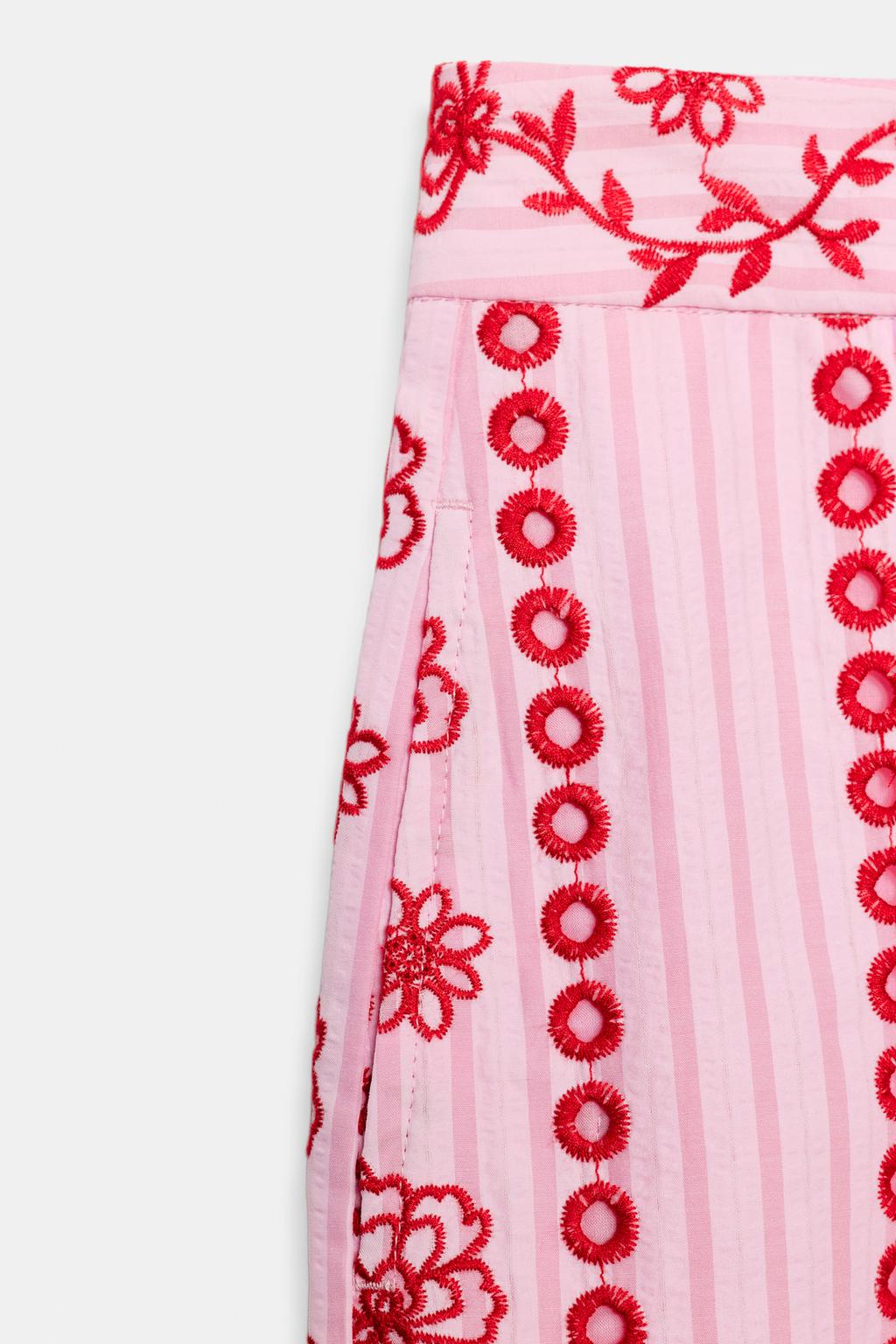 БРЮКИ С АЖУРНОЙ ВЫШИВКОЙ