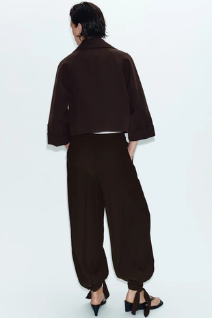 Брюки-багги с бантами- Заказать в России