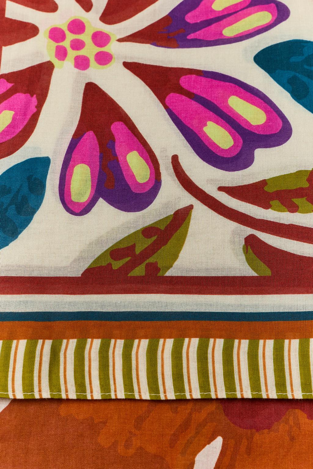 ШАРФ ИЗ 100% ХЛОПКА С ТРОПИЧЕСКИМ ПРИНТОМ