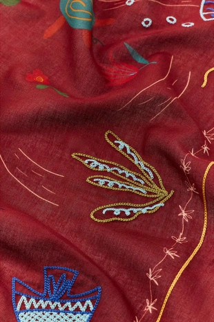 Бандана с вышивкой и принтом- Заказать в России