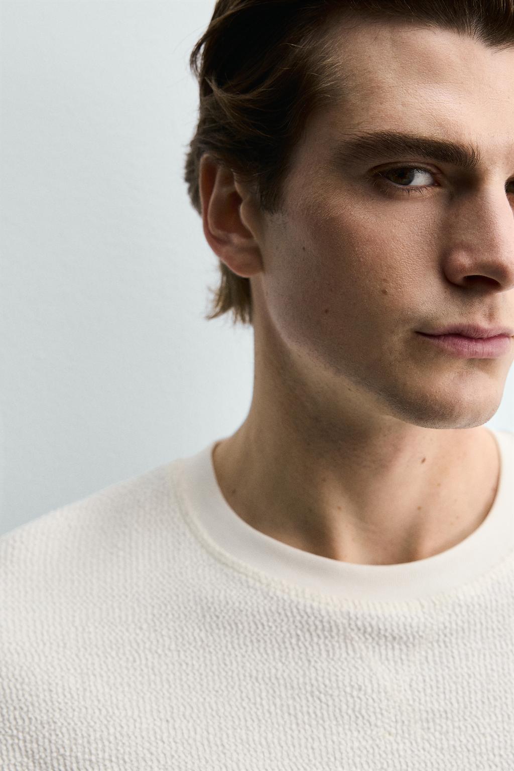 ФУТБОЛКА КЛАССИЧЕСКОГО КРОЯ ИЗ РЕЛЬЕФНОЙ ТКАНИ