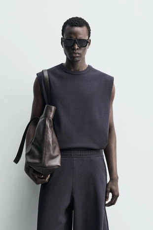 Майка Relaxed Fit в рубчик- Заказать в России