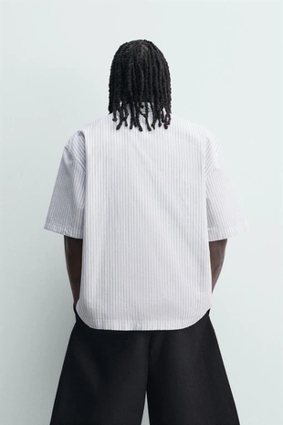 Рубашка поло свободного кроя с надписью- Заказать в России