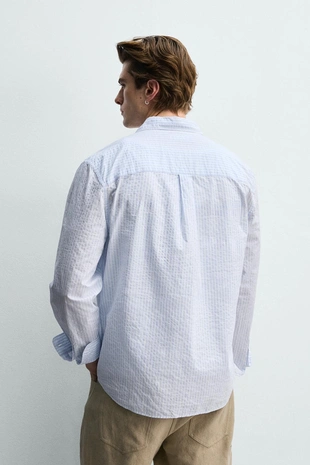 Рубашка Regular Fit в полоску- Заказать в России