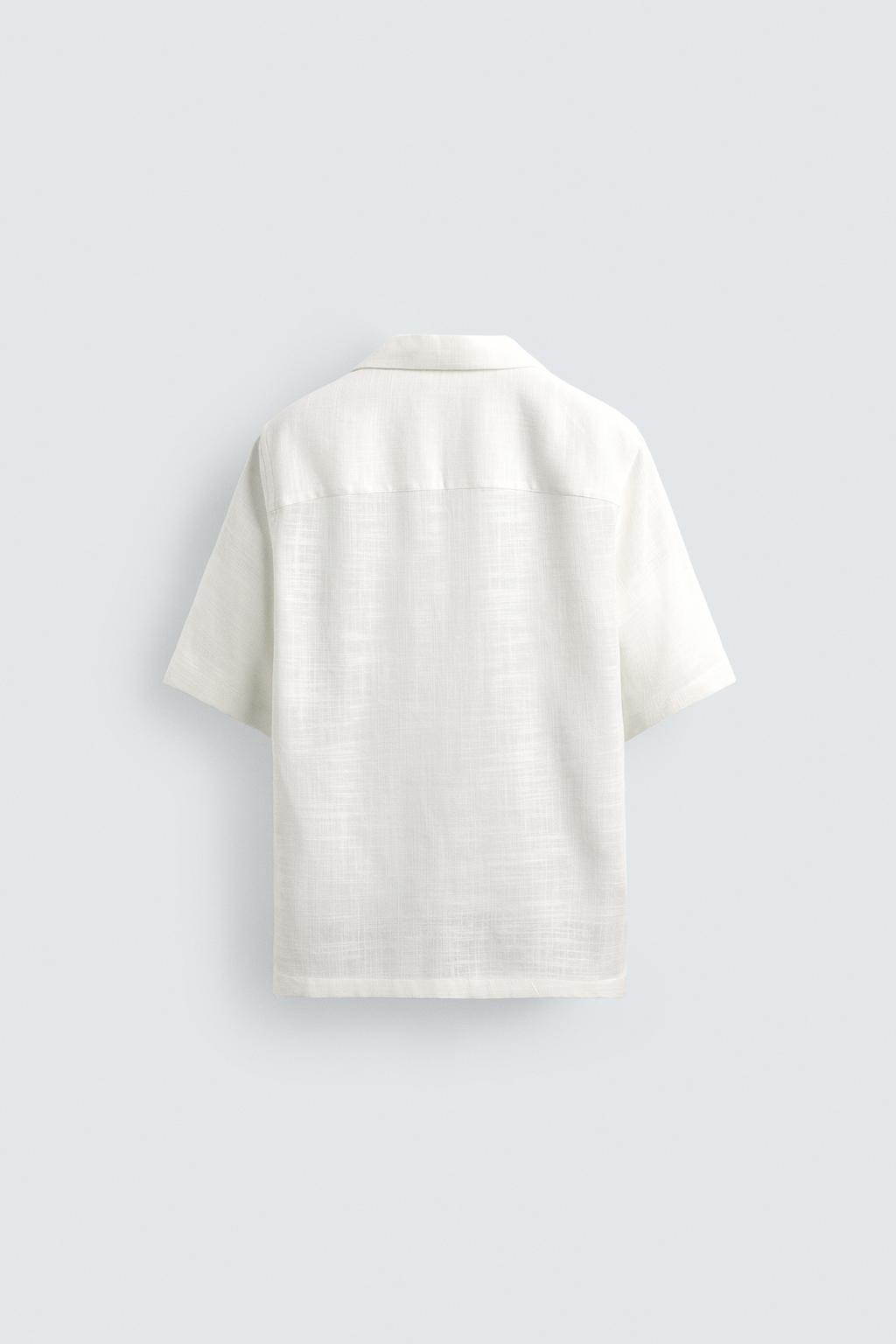 РУБАШКА СТРУЯЩЕГОСЯ ПОКРОЯ ИЗ РЕЛЬЕФНОЙ ТКАНИ