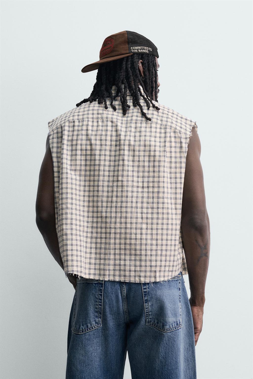 РУБАШКА-ТОП BOXY FIT В КЛЕТКУ