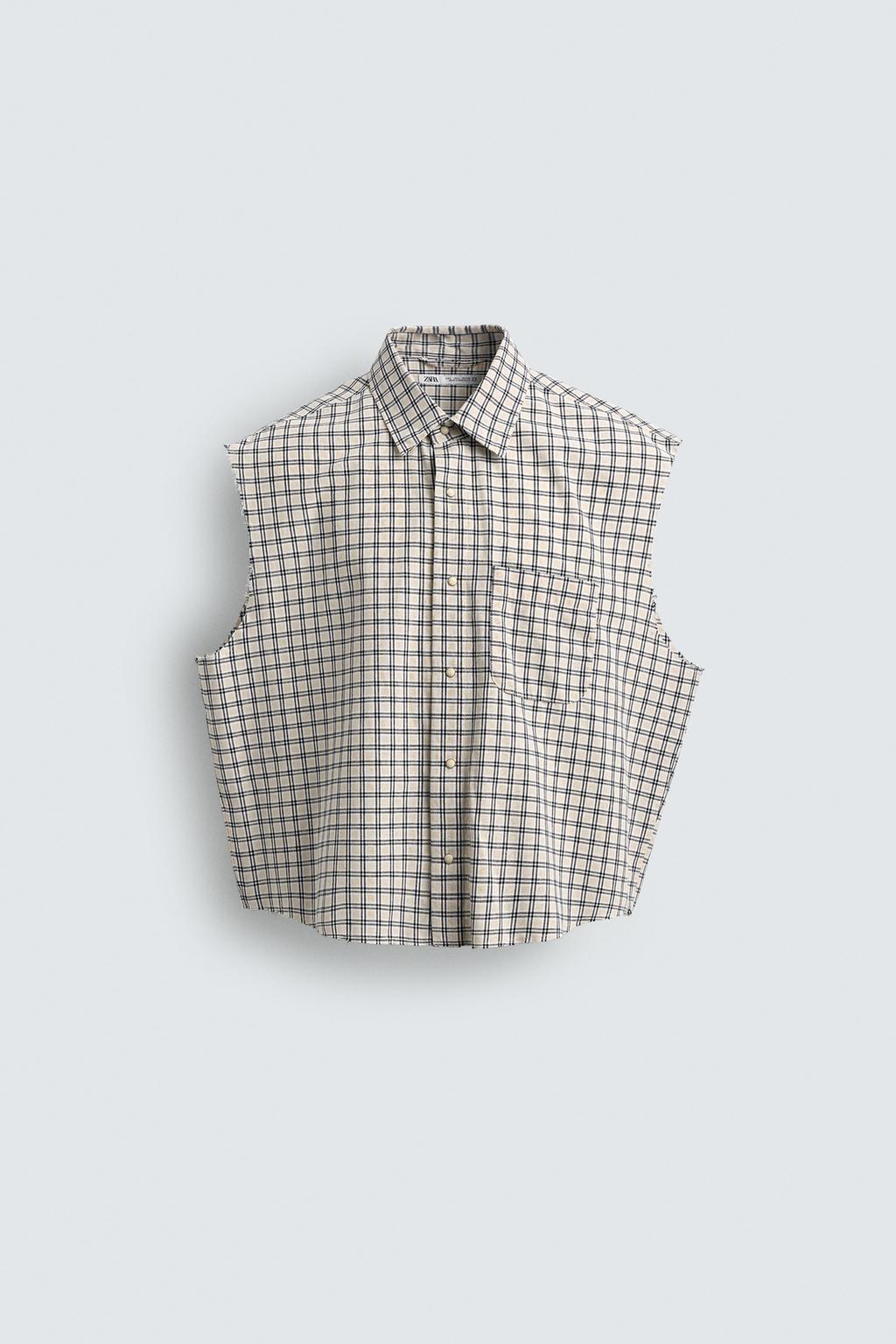 РУБАШКА-ТОП BOXY FIT В КЛЕТКУ