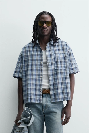 Рубашка  в клетку- Заказать в России