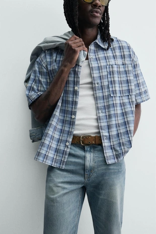 Рубашка  в клетку- Заказать в России