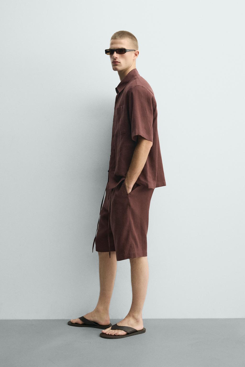 РУБАШКА RELAXED FIT ИЗ СМЕСИ ЛЬНА