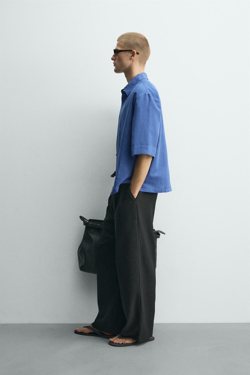 РУБАШКА BOXY FIT ИЗ РЕЛЬЕФНОЙ ТКАНИ