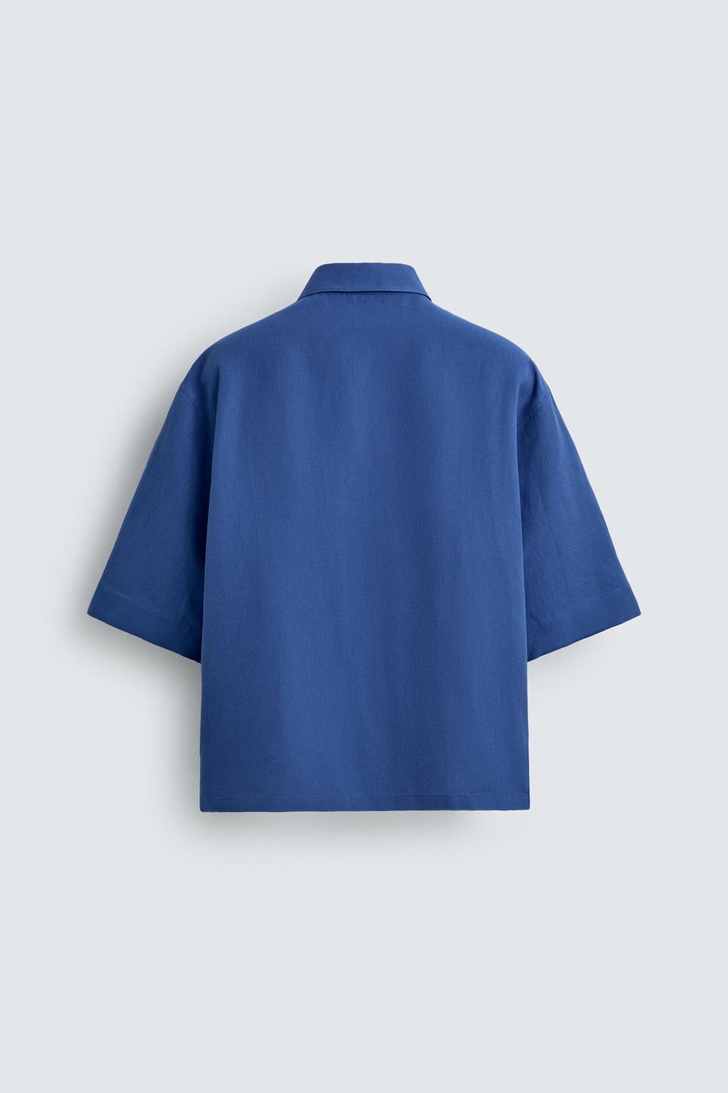 РУБАШКА BOXY FIT ИЗ РЕЛЬЕФНОЙ ТКАНИ