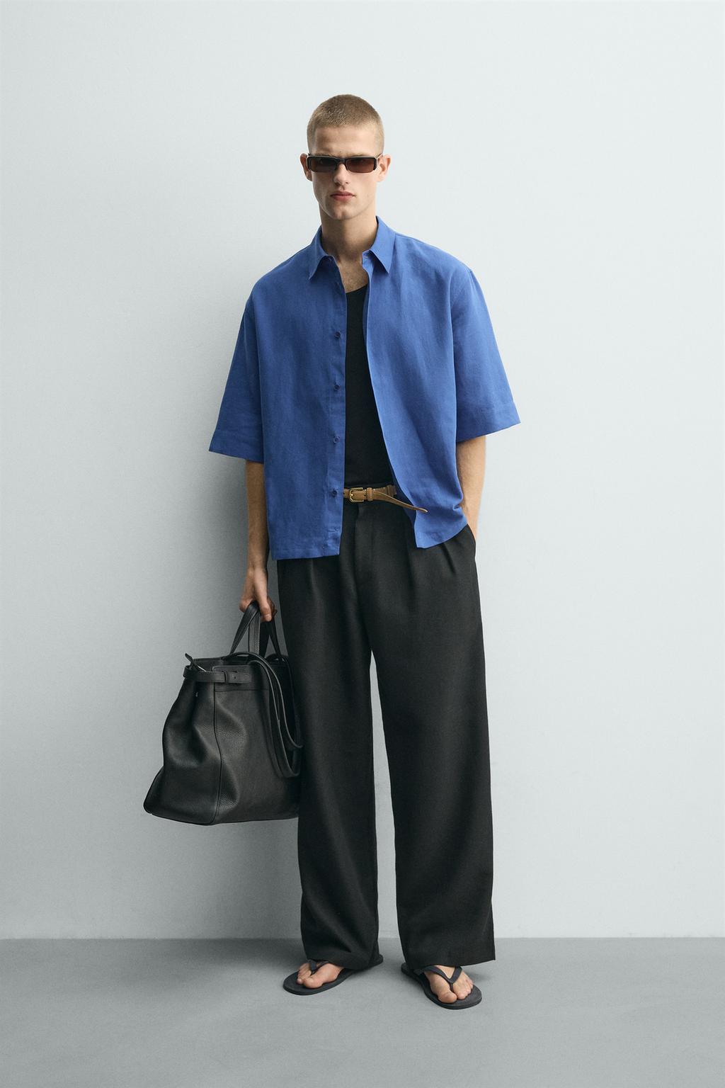 РУБАШКА BOXY FIT ИЗ РЕЛЬЕФНОЙ ТКАНИ