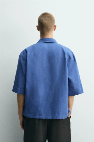 Рубашка Boxy Fit из рельефной ткани- Заказать в России