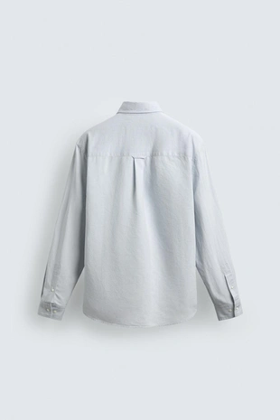 Рубашка Regular Fit из конопли и хлопка- Заказать в России