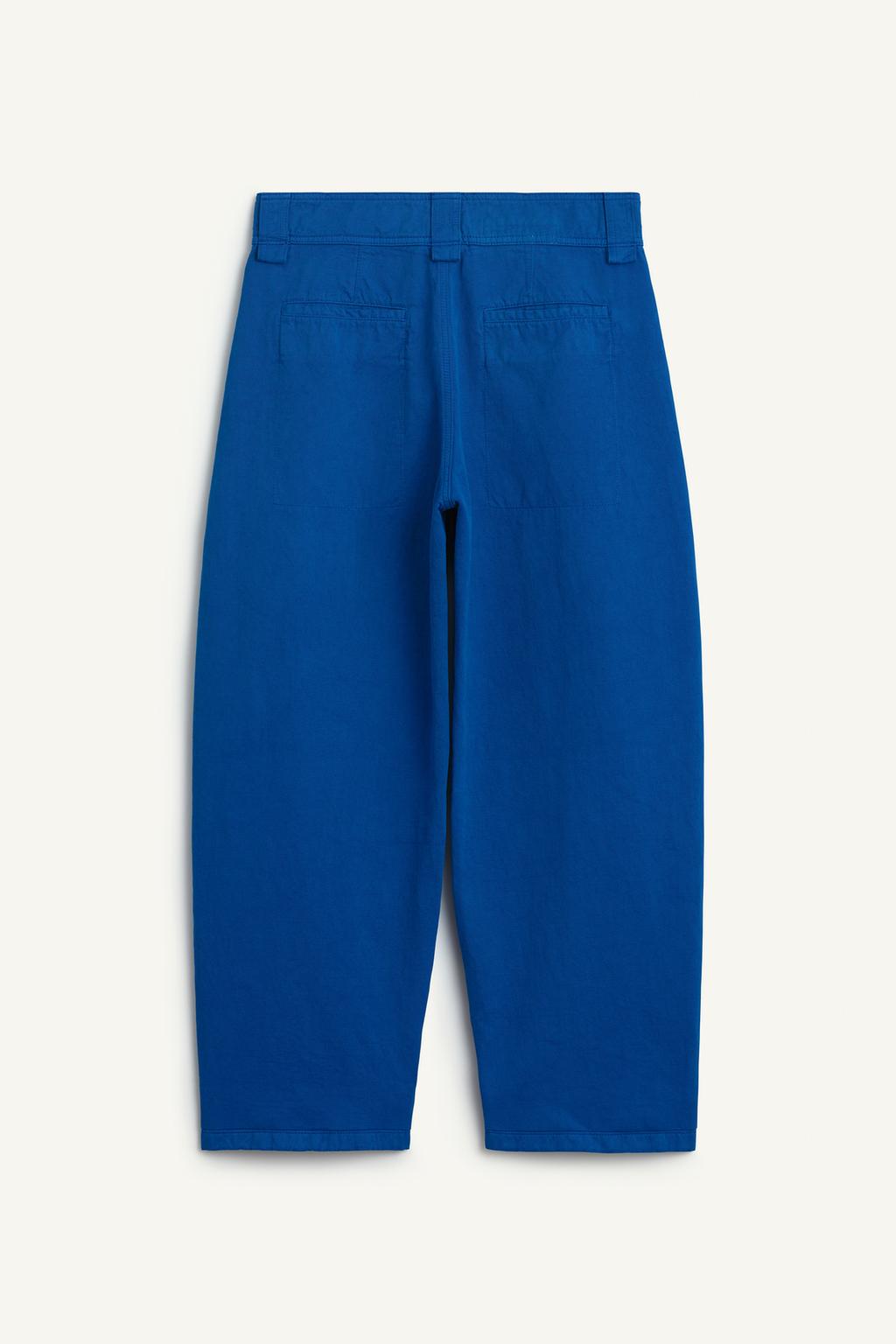 Брюки из смесовой хлопковой ткани средней посадки