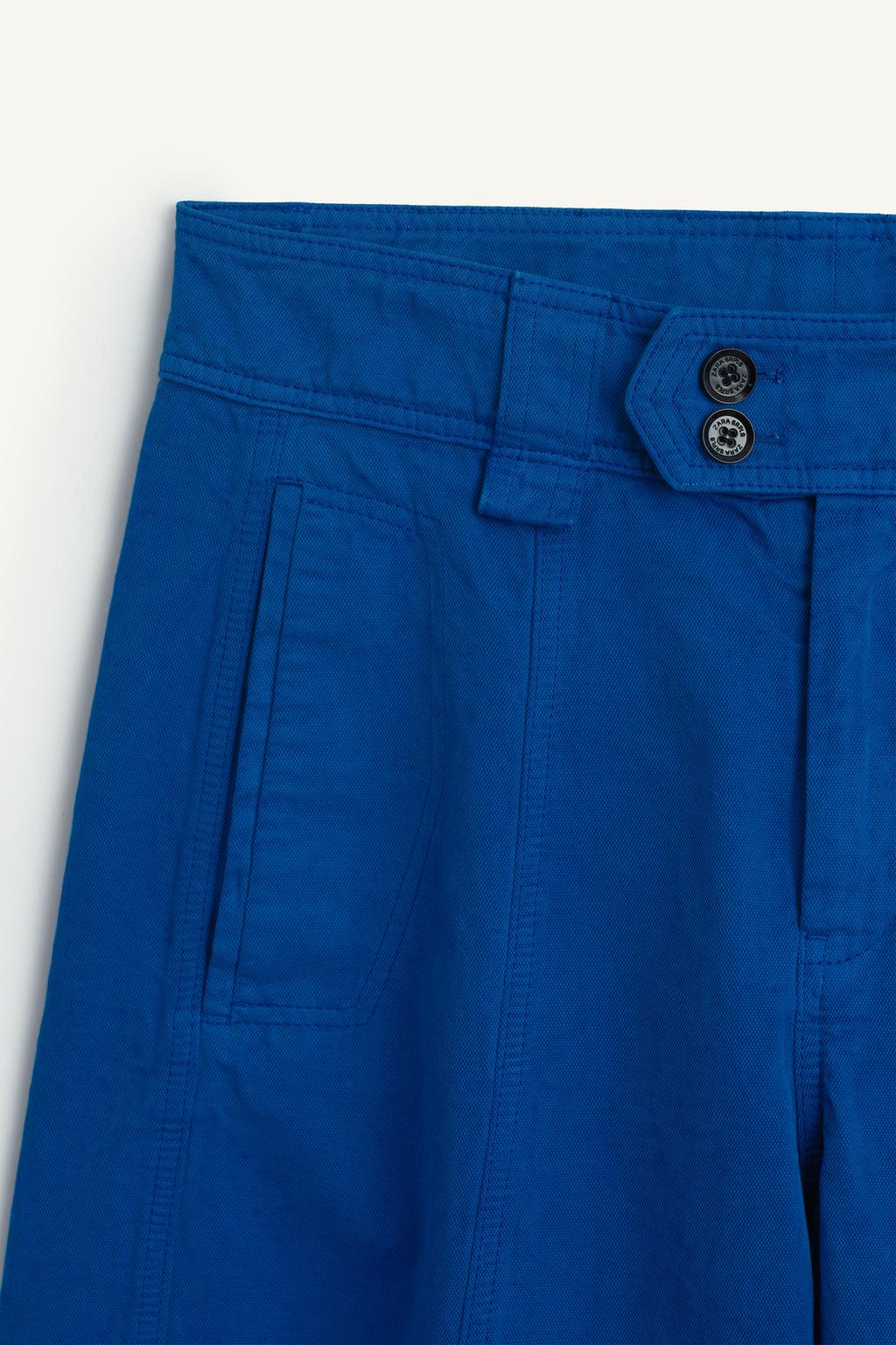 Брюки из смесовой хлопковой ткани средней посадки