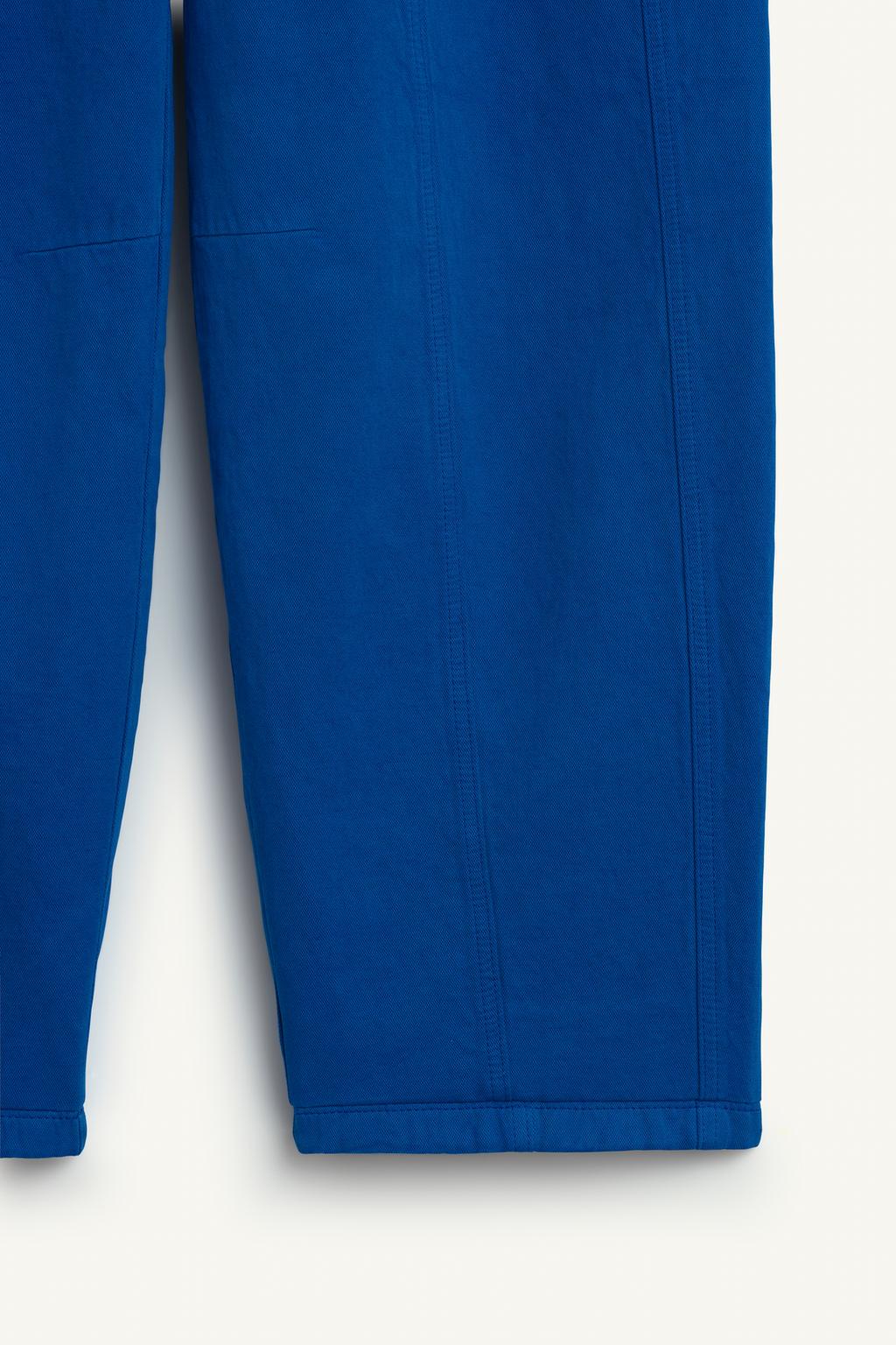 Брюки из смесовой хлопковой ткани средней посадки