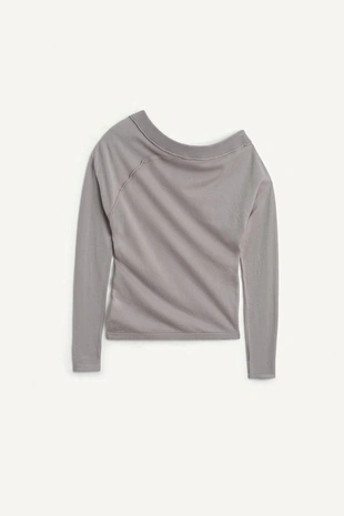 Свитер с v-образным вырезом из хлопковой пряжи- Заказать в России