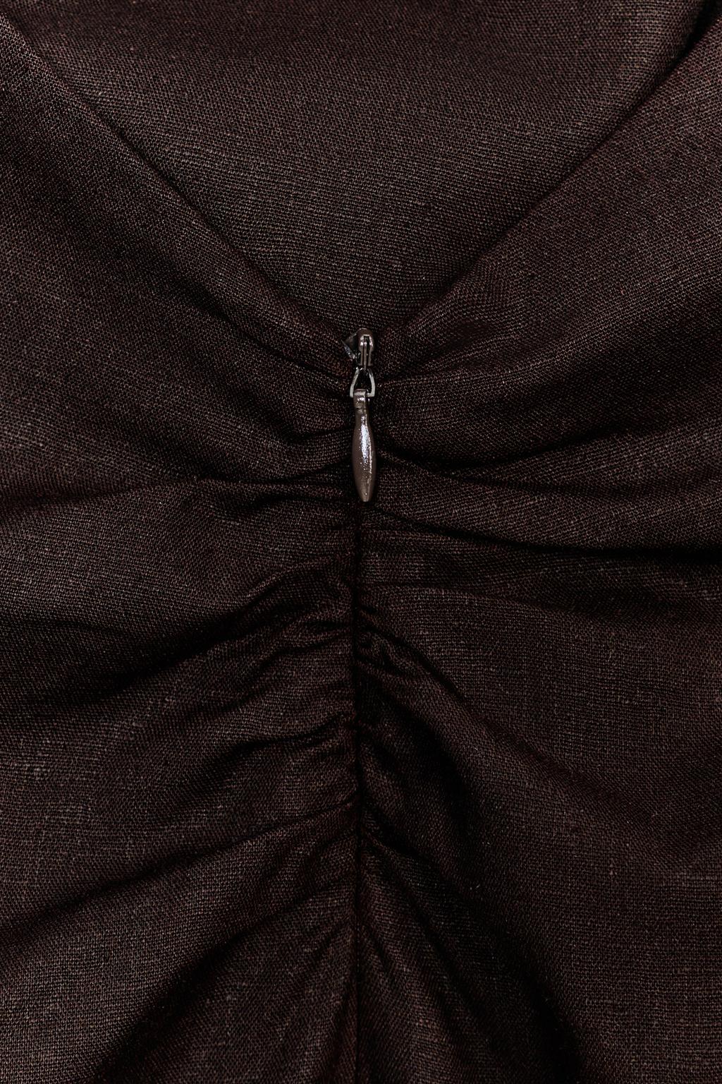 ПЛАТЬЕ МИДИ С ГОРЛОВИНОЙ ХАЛТЕР ИЗ ЛЬНА