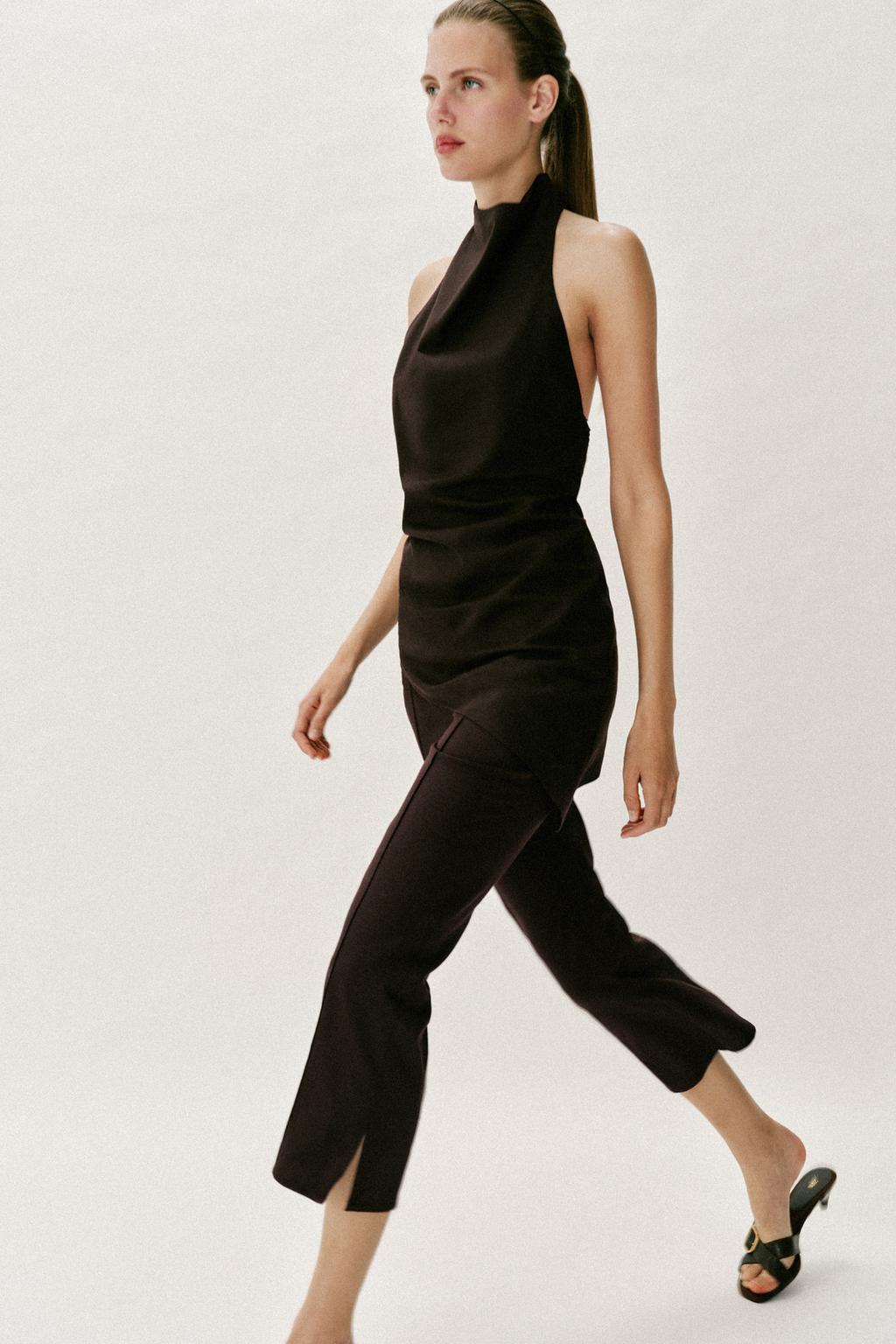 БРЮКИ МИНИ FLARE ИЗ ЛЬНА