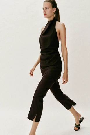 Брюки мини Flare из льна- Заказать в России