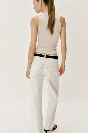 Топ в рубчик без рукавов- Заказать в России