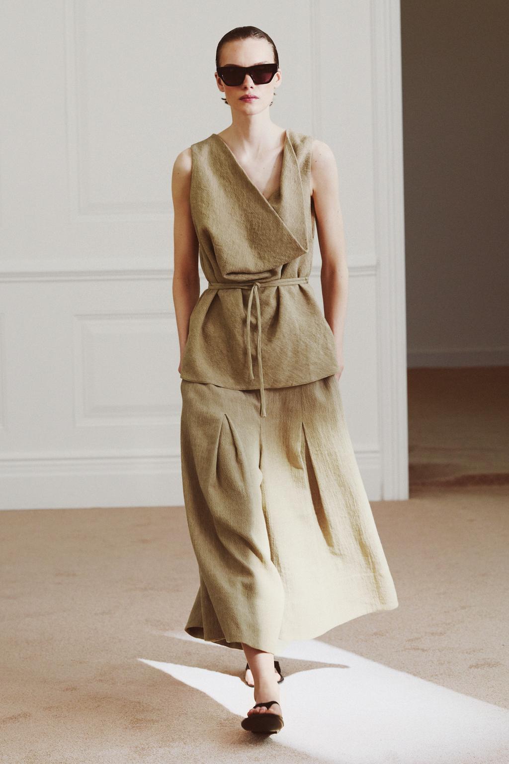 ТОП ИЗ ЛЬНА С ПОЯСОМ — ZW COLLECTION