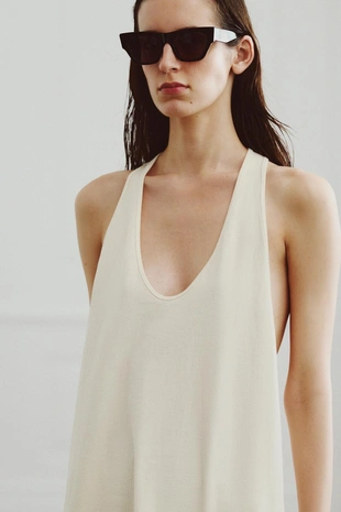 Длинное хлопковое платье- Заказать в России