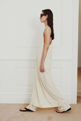 Длинное хлопковое платье- Заказать в России