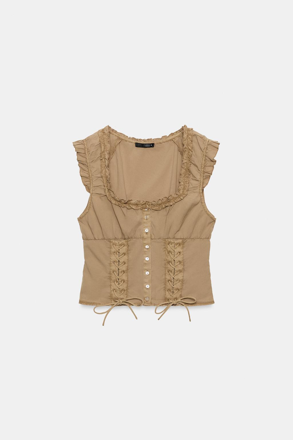 ТОП ИЗ ПОПЛИНА С ЭФФЕКТОМ ПОТЕРТОСТИ