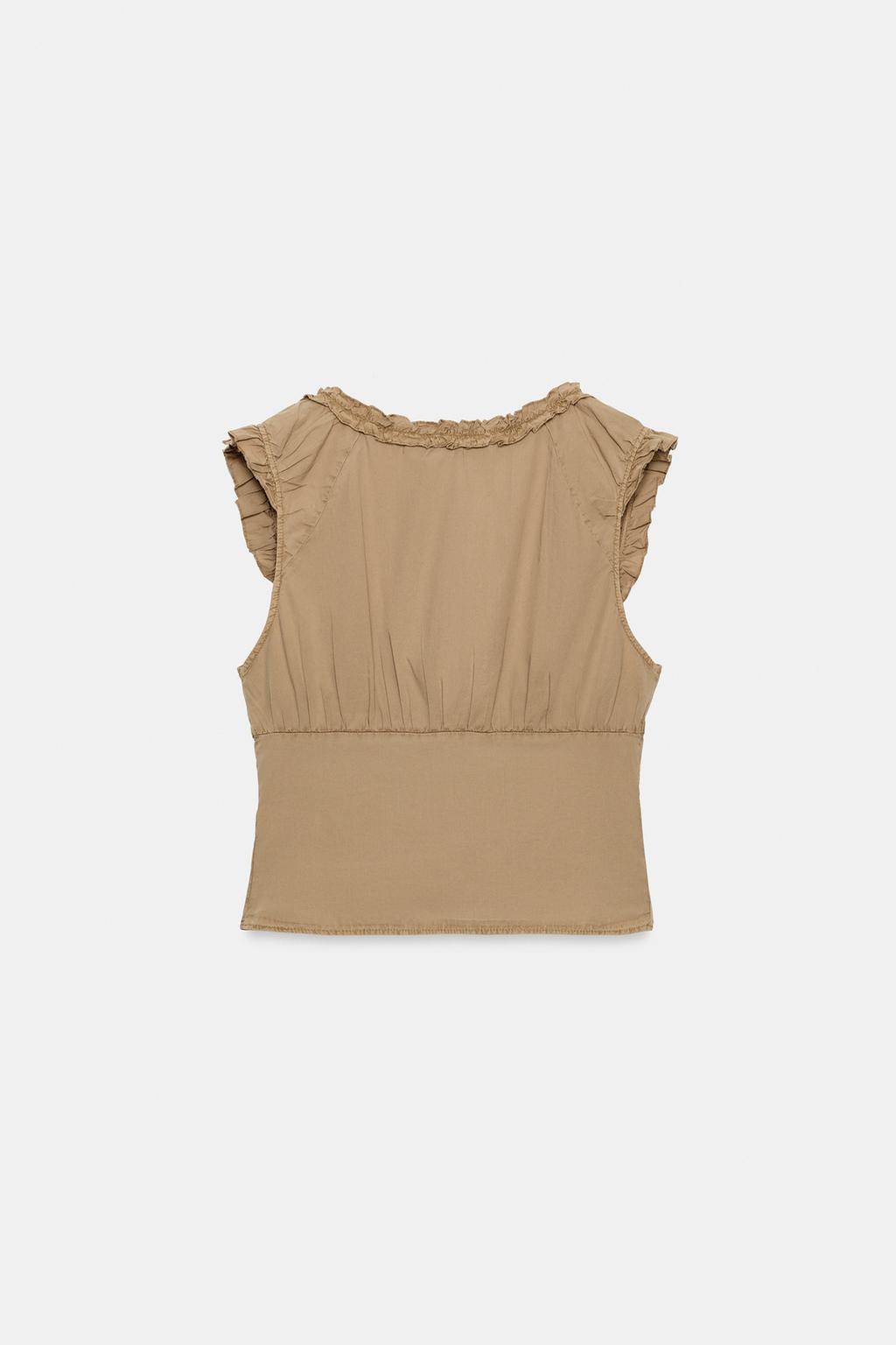 ТОП ИЗ ПОПЛИНА С ЭФФЕКТОМ ПОТЕРТОСТИ