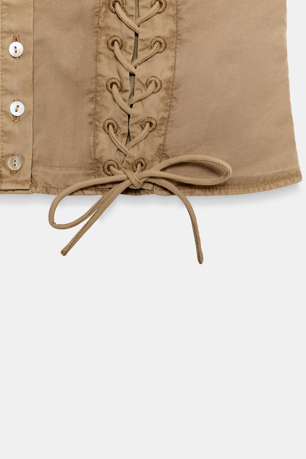 ТОП ИЗ ПОПЛИНА С ЭФФЕКТОМ ПОТЕРТОСТИ