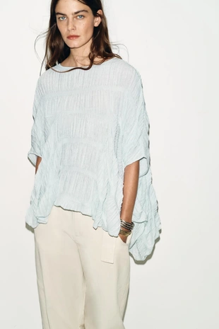 Топ-накидка с текстурой