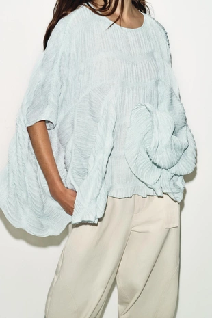 Топ-накидка с текстурой