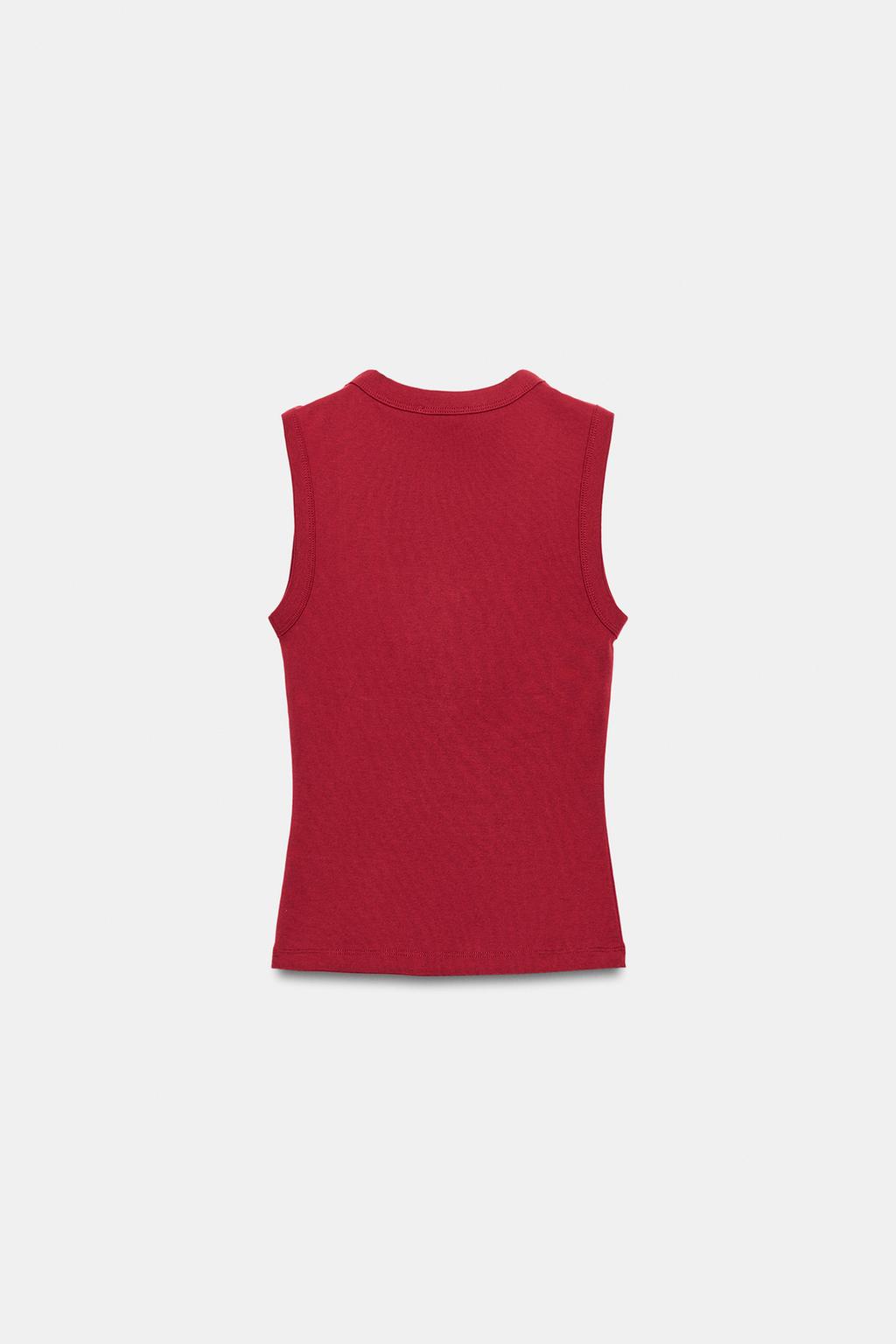 ХЛОПКОВАЯ ФУТБОЛКА С V-ОБРАЗНЫМ ВЫРЕЗОМ