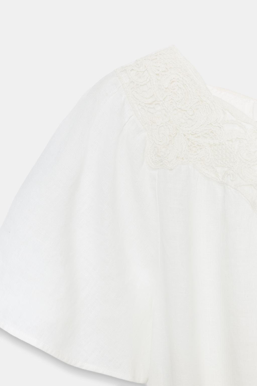 ЛЬНЯНОЕ ПЛАТЬЕ МИДИ С ВЯЗАНЫМИ ЭЛЕМЕНТАМИ — ZW COLLECTION