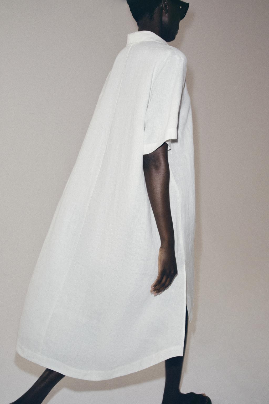 ПЛАТЬЕ-РУБАШКА ИЗ ЛЬНА — ZW COLLECTION