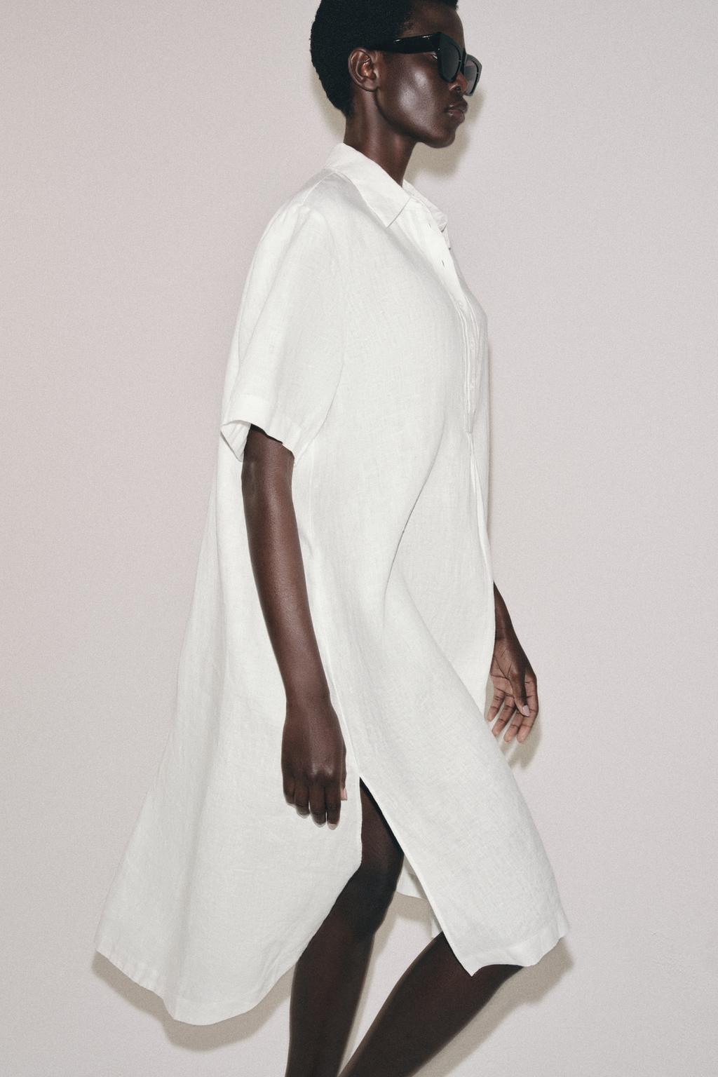 ПЛАТЬЕ-РУБАШКА ИЗ ЛЬНА — ZW COLLECTION