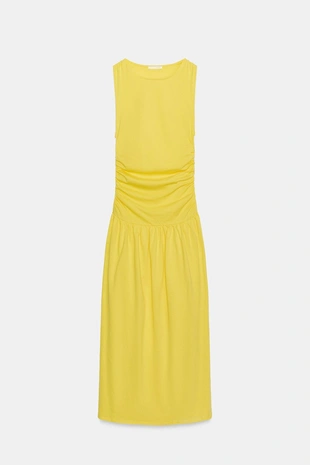 Длинное платье со сборками- Заказать в России