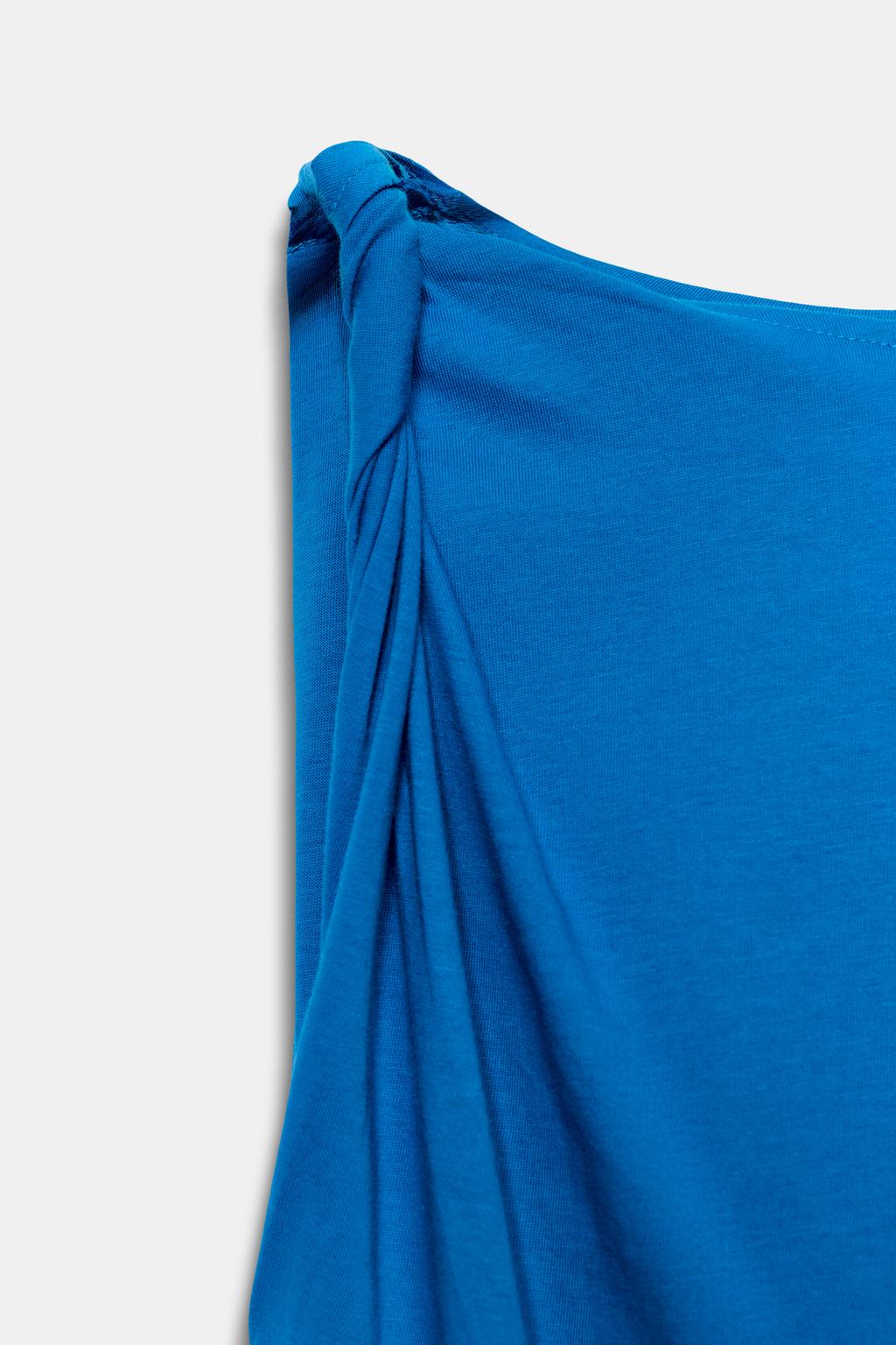 ФУТБОЛКА С ДРАПИРОВКОЙ БЕЗ РУКАВОВ