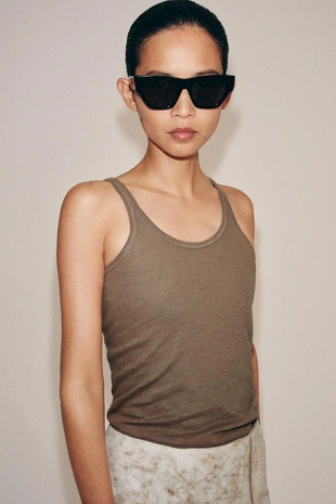 Топ из хлопка и льна- Заказать в России